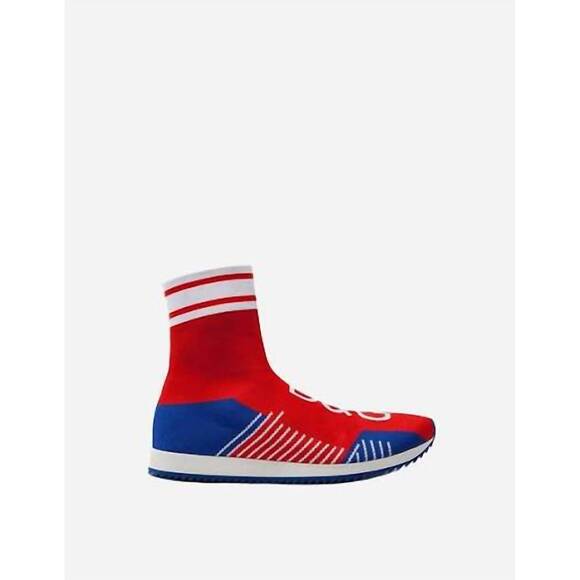 NEW DOLCE & GABBANA men's athletica-running maglina sneakers in rosso/blu/blanco - Picture 1 of 4